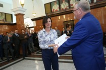 Uroczyste wręczenie nagród za stypendia naukowe i osiągnięcia (Collegium Maximum UMK, 29.09.2017) [fot. Andrzej Romański]