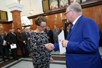 Uroczyste wręczenie nagród za stypendia naukowe i osiągnięcia (Collegium Maximum UMK, 29.09.2017) [fot. Andrzej Romański]