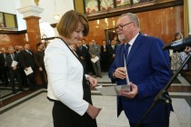 Uroczyste wręczenie nagród za stypendia naukowe i osiągnięcia (Collegium Maximum UMK, 29.09.2017) [fot. Andrzej Romański]