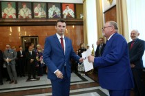 Uroczyste wręczenie nagród za stypendia naukowe i osiągnięcia (Collegium Maximum UMK, 29.09.2017) [fot. Andrzej Romański]