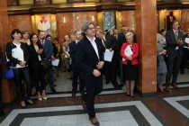 Uroczyste wręczenie nagród za stypendia naukowe i osiągnięcia (Collegium Maximum UMK, 29.09.2017) [fot. Andrzej Romański]