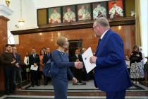 Uroczyste wręczenie nagród za stypendia naukowe i osiągnięcia (Collegium Maximum UMK, 29.09.2017) [fot. Andrzej Romański]