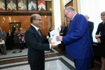 Uroczyste wręczenie nagród za stypendia naukowe i osiągnięcia (Collegium Maximum UMK, 29.09.2017) [fot. Andrzej Romański]