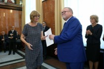Uroczyste wręczenie nagród za stypendia naukowe i osiągnięcia (Collegium Maximum UMK, 29.09.2017) [fot. Andrzej Romański]