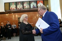 Uroczyste wręczenie nagród za stypendia naukowe i osiągnięcia (Collegium Maximum UMK, 29.09.2017) [fot. Andrzej Romański]