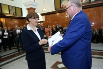 Uroczyste wręczenie nagród za stypendia naukowe i osiągnięcia (Collegium Maximum UMK, 29.09.2017) [fot. Andrzej Romański]