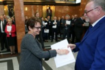 Uroczyste wręczenie nagród za stypendia naukowe i osiągnięcia (Collegium Maximum UMK, 29.09.2017) [fot. Andrzej Romański]