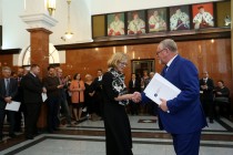 Uroczyste wręczenie nagród za stypendia naukowe i osiągnięcia (Collegium Maximum UMK, 29.09.2017) [fot. Andrzej Romański]