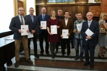 Uroczyste wręczenie nagród za stypendia naukowe i osiągnięcia (Collegium Maximum UMK, 29.09.2017) [fot. Andrzej Romański]