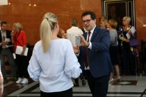 Uroczyste wręczenie nagród za stypendia naukowe i osiągnięcia (Collegium Maximum UMK, 29.09.2017) [fot. Andrzej Romański]