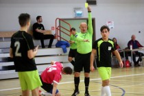 Akademickie Mistrzostwa Polski w Futsalu półfinał A (26.01.2018, Uniwersyteckie Centrum Sportowe) [fot. Andrzej Romański]