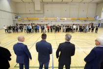 Akademickie Mistrzostwa Polski w Futsalu półfinał A (26.01.2018, Uniwersyteckie Centrum Sportowe) [fot. Andrzej Romański]
