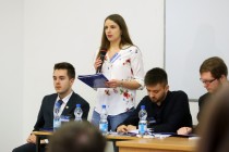 Debata oxfordzka AEGEE nt Unii Europejskiej (27.01.2018, Wydział Prawa i Administracji) [fot. Andrzej Romański]