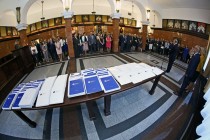 Uroczystość wręczenia nagród Rektora za osiągnięcia w dziedzinie dydaktyczno-wychowawczej, naukowo-badawczej oraz organizacyjnej (19.09.2018, Collegium Maximum) [fot. Andrzej Romański]