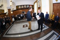 Uroczystość wręczenia nagród Rektora za osiągnięcia w dziedzinie dydaktyczno-wychowawczej, naukowo-badawczej oraz organizacyjnej (19.09.2018, Collegium Maximum) [fot. Andrzej Romański]