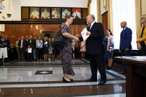 Uroczystość wręczenia nagród Rektora za osiągnięcia w dziedzinie dydaktyczno-wychowawczej, naukowo-badawczej oraz organizacyjnej (19.09.2018, Collegium Maximum) [fot. Andrzej Romański]