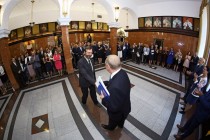 Uroczystość wręczenia nagród Rektora za osiągnięcia w dziedzinie dydaktyczno-wychowawczej, naukowo-badawczej oraz organizacyjnej (19.09.2018, Collegium Maximum) [fot. Andrzej Romański]