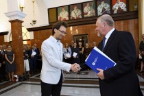 Uroczystość wręczenia nagród Rektora za osiągnięcia w dziedzinie dydaktyczno-wychowawczej, naukowo-badawczej oraz organizacyjnej (19.09.2018, Collegium Maximum) [fot. Andrzej Romański]