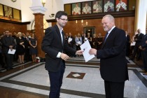 Uroczystość wręczenia nagród Rektora za osiągnięcia w dziedzinie dydaktyczno-wychowawczej, naukowo-badawczej oraz organizacyjnej (19.09.2018, Collegium Maximum) [fot. Andrzej Romański]