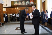 Uroczystość wręczenia nagród Rektora za osiągnięcia w dziedzinie dydaktyczno-wychowawczej, naukowo-badawczej oraz organizacyjnej (19.09.2018, Collegium Maximum) [fot. Andrzej Romański]