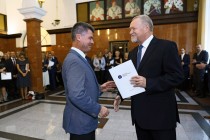 Uroczystość wręczenia nagród Rektora za osiągnięcia w dziedzinie dydaktyczno-wychowawczej, naukowo-badawczej oraz organizacyjnej (19.09.2018, Collegium Maximum) [fot. Andrzej Romański]