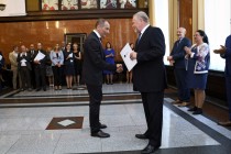 Uroczystość wręczenia nagród Rektora za osiągnięcia w dziedzinie dydaktyczno-wychowawczej, naukowo-badawczej oraz organizacyjnej (19.09.2018, Collegium Maximum) [fot. Andrzej Romański]