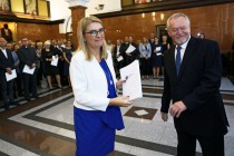 Uroczystość wręczenia nagród Rektora za osiągnięcia w dziedzinie dydaktyczno-wychowawczej, naukowo-badawczej oraz organizacyjnej (19.09.2018, Collegium Maximum) [fot. Andrzej Romański]