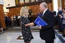 Uroczystość wręczenia nagród Rektora za osiągnięcia w dziedzinie dydaktyczno-wychowawczej, naukowo-badawczej oraz organizacyjnej (19.09.2018, Collegium Maximum) [fot. Andrzej Romański]