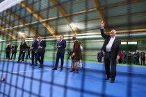 Porozumienie o współpracy UCS UMK z Miastem - otwarcie hali tenisowej przy stadionie miejskim (9.10.2018) [fot. Andrzej Romański]