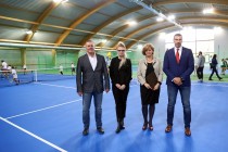 Porozumienie o współpracy UCS UMK z Miastem - otwarcie hali tenisowej przy stadionie miejskim (9.10.2018) [fot. Andrzej Romański]