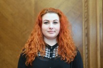 Pierwsza Rada Uniwersytetu - Paulina Politowska,przewodnicząca Samorządu  (z urzędu) [fot. Andrzej Romański]