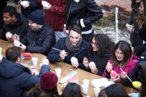 Spotkanie wielkanocne studentów programu Erasmus w ruinach zamku krzyżackiego (12.04.2019) [fot. Andrzej Romański]