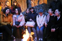 Spotkanie wielkanocne studentów programu Erasmus w ruinach zamku krzyżackiego (12.04.2019) [fot. Andrzej Romański]