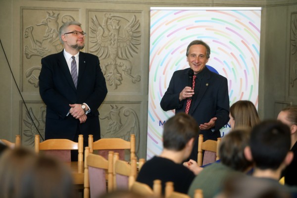 Śniadanie u humanistów z dyrektorem NAWA (Collegium Maius, 12.12.19) [fot. Andrzej Romański]