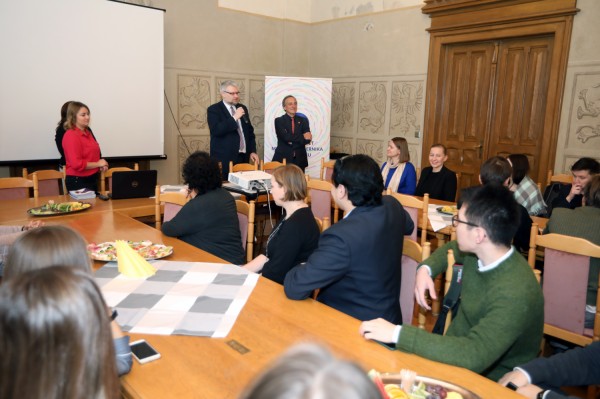 Śniadanie u humanistów z dyrektorem NAWA (Collegium Maius, 12.12.19) [fot. Andrzej Romański]
