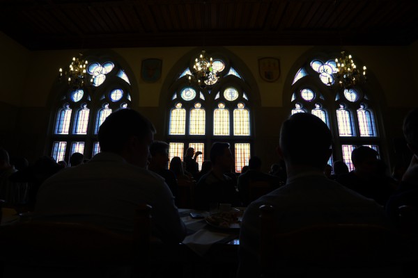 Śniadanie u humanistów z dyrektorem NAWA (Collegium Maius, 12.12.19) [fot. Andrzej Romański]