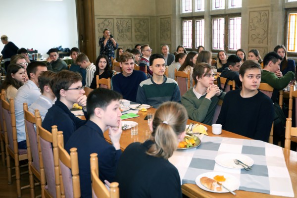 Śniadanie u humanistów z dyrektorem NAWA (Collegium Maius, 12.12.19) [fot. Andrzej Romański]
