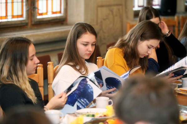 Śniadanie u humanistów z dyrektorem NAWA (Collegium Maius, 12.12.19) [fot. Andrzej Romański]