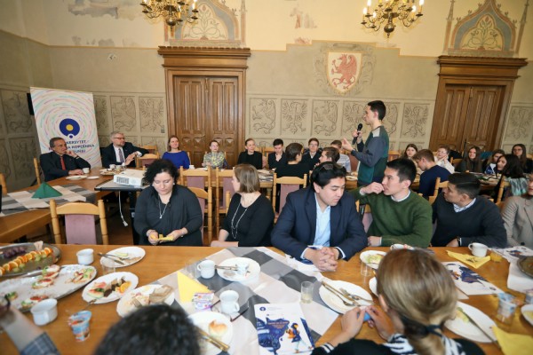 Śniadanie u humanistów z dyrektorem NAWA (Collegium Maius, 12.12.19) [fot. Andrzej Romański]