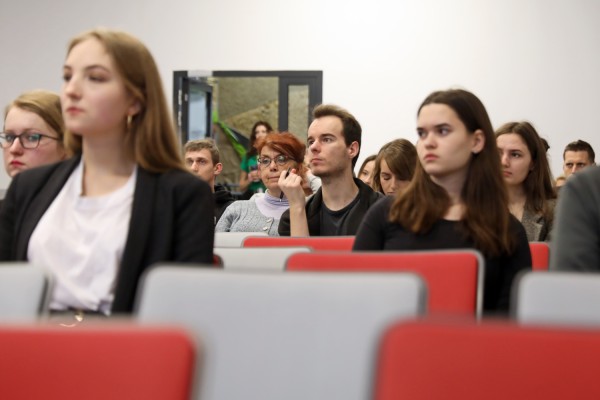 Wtorki z psychologią spotkanie 1 dyskalkulia - dr Małgorzata Gut (Centrum Innowacyjnej Edukacji, Młyn Wiedzy, 11.02.2020) [fot. Andrzej Romański]