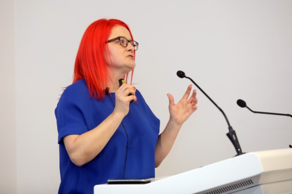 Wtorki z psychologią spotkanie 1 dyskalkulia - dr Małgorzata Gut (Centrum Innowacyjnej Edukacji, Młyn Wiedzy, 11.02.2020) [fot. Andrzej Romański]