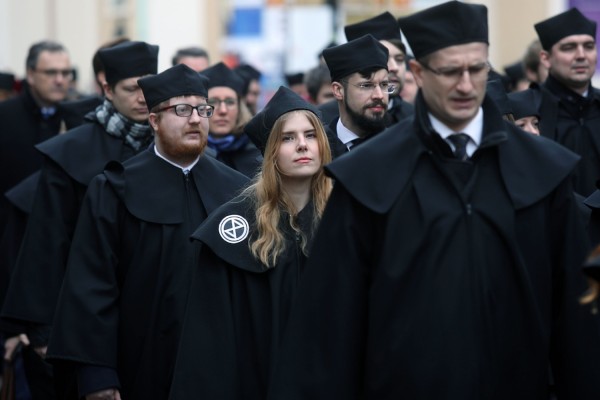 Święto Uniwersytetu (Aula UMK, toruńska starówka, 19.02.2020) [fot. Andrzej Romański]