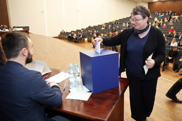 Wybory Rektora UMK (Aula UMK, 12.03.2020) [fot. Andrzej Romański]