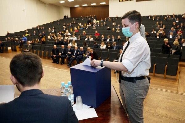 Wybory Rektora UMK (Aula UMK, 12.03.2020) [fot. Andrzej Romański]