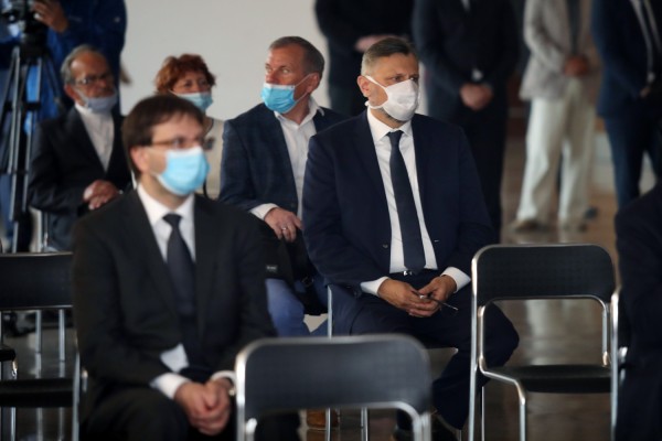 Uroczystości pogrzebowe prof. Mariana Filara (Aula UMK, 5.06.2020) [fot. Andrzej Romański]