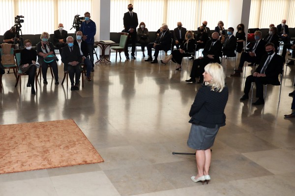 Uroczystości pogrzebowe prof. Mariana Filara (Aula UMK, 5.06.2020) [fot. Andrzej Romański]