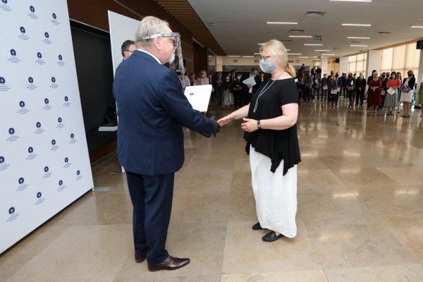 Nagrody dla pracowników naukowych (Aula UMK, 24.06.2020) [fot. Andrzej Romański]