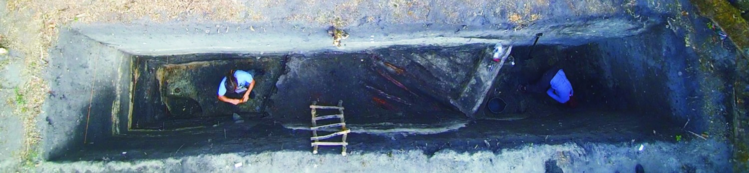 Badania archeologiczne grodzisk kujawskich_Kołuda. Wykop 3 z góry