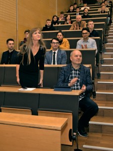 Kadr z inauguracji roku akademickiego 2022/2023 na Wydziale FAiIS. Kliknij, aby powiększyć zdjęcie.