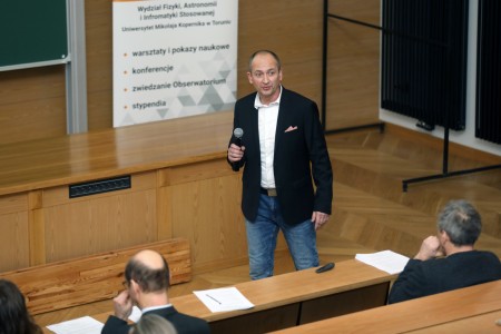 Spotkanie w Audytorium Aleksandra Jabłońskiego dnośnie organizacji praktyk zawodowych na UMK odnośnie oraganizacji praktyk zawodowych na UMK. Kliknij, aby powiększyć zdjęcie.